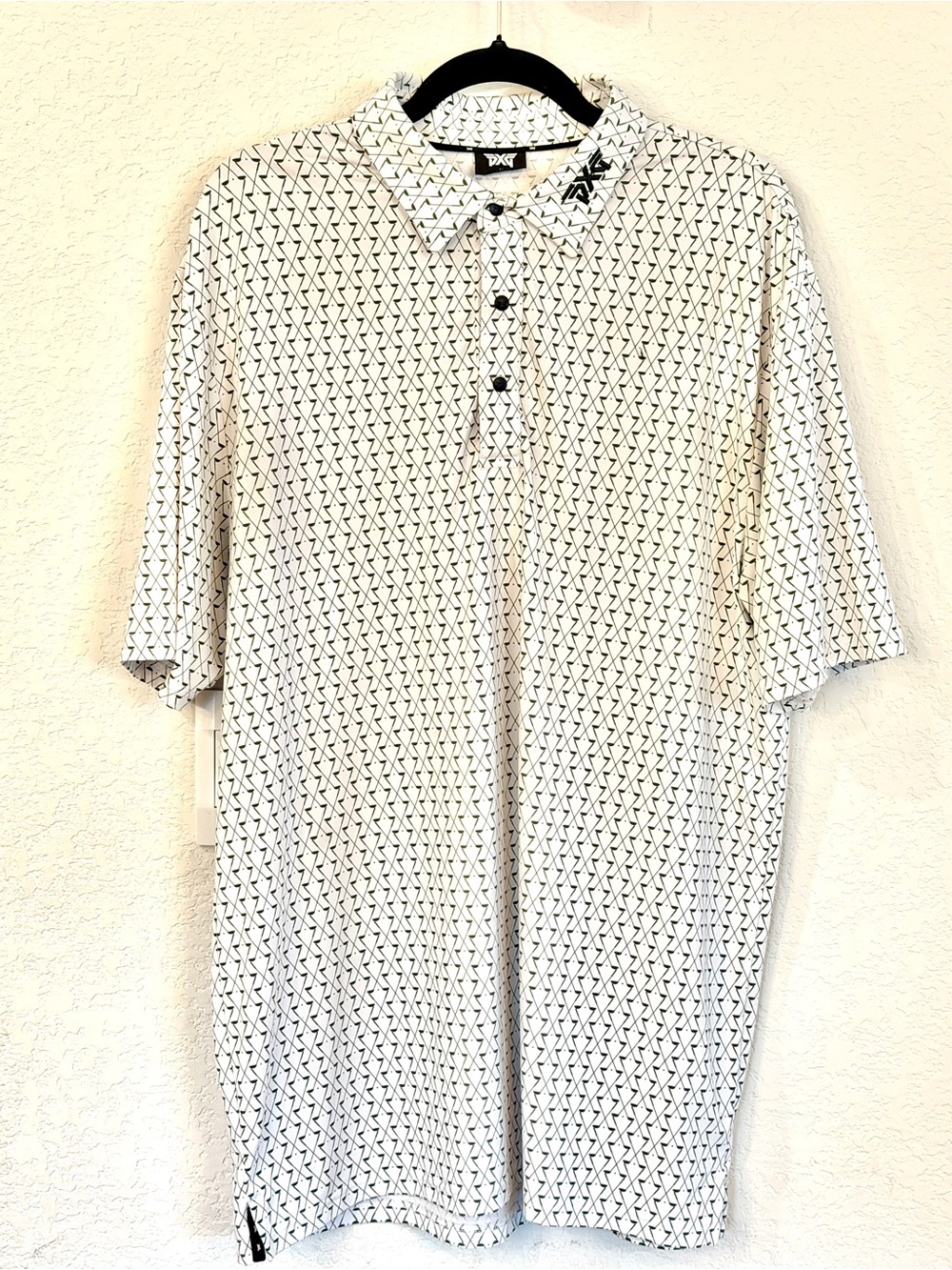 PXG Men’s White Golf Club Print Polo